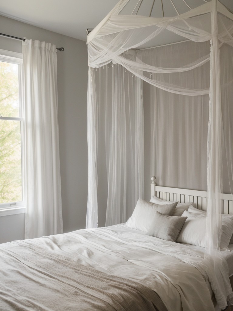 Dreamy and Whimsical Bedroom: Transform Your Space with Fairy Lights and Sheer Curtains