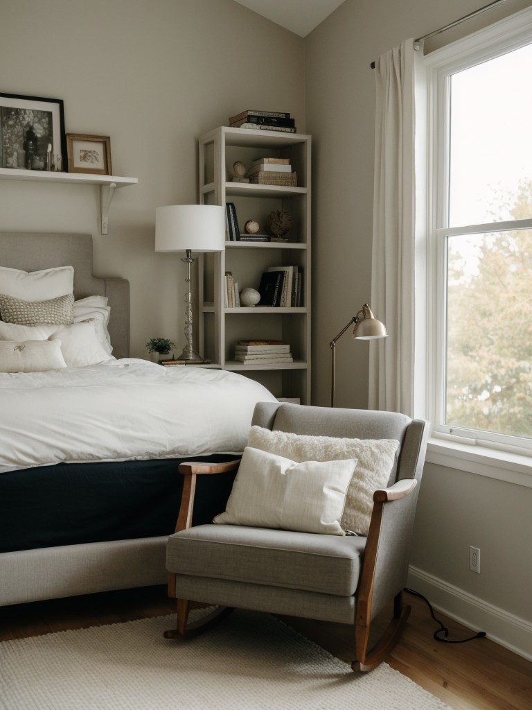 Cosy Bedroom Oasis: Embrace Minimalism with a Relaxing Reading Nook!