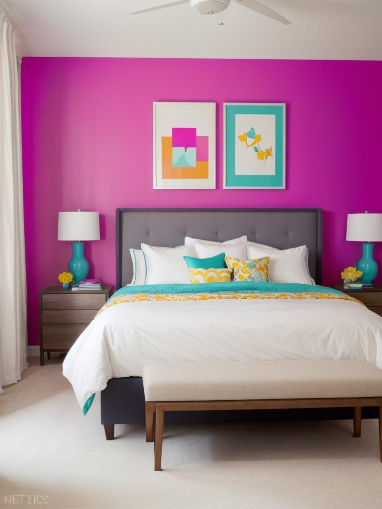 Vibrant and Playful Apartment Bedroom Inspiration