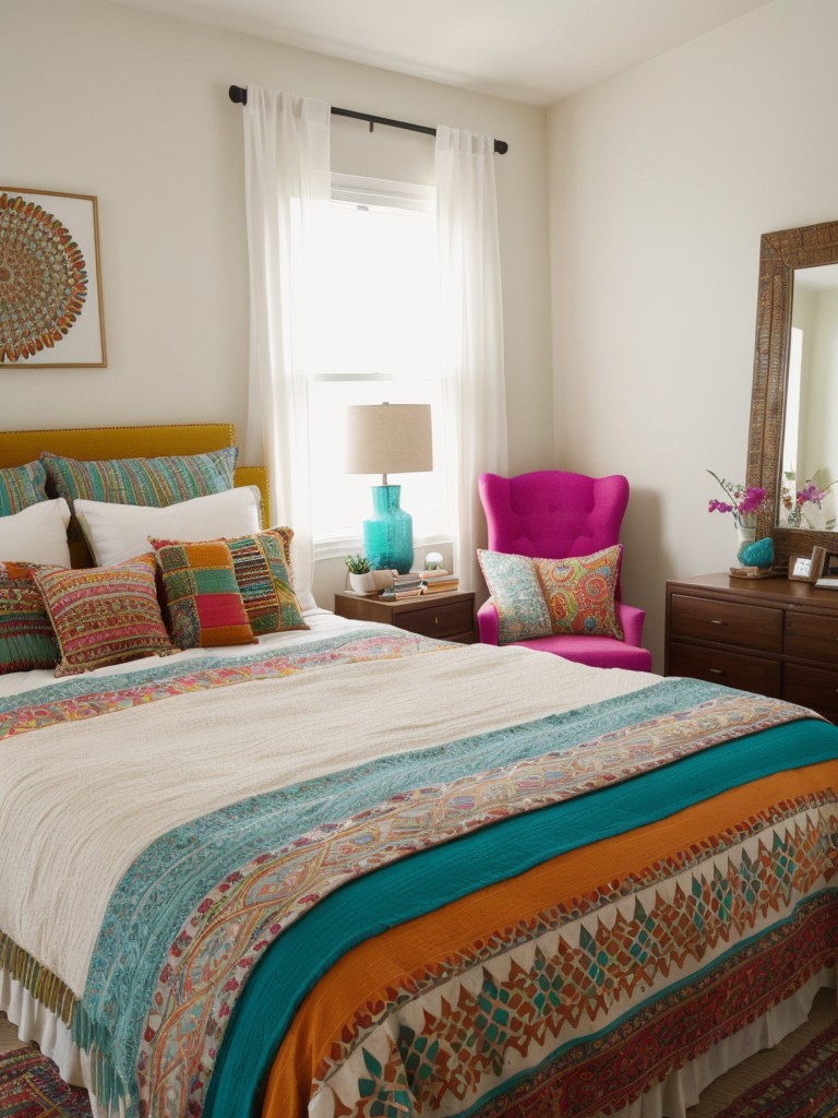 Colorful Boho-Chic Bedroom Inspiration: Vibrant & Eclectic Decor