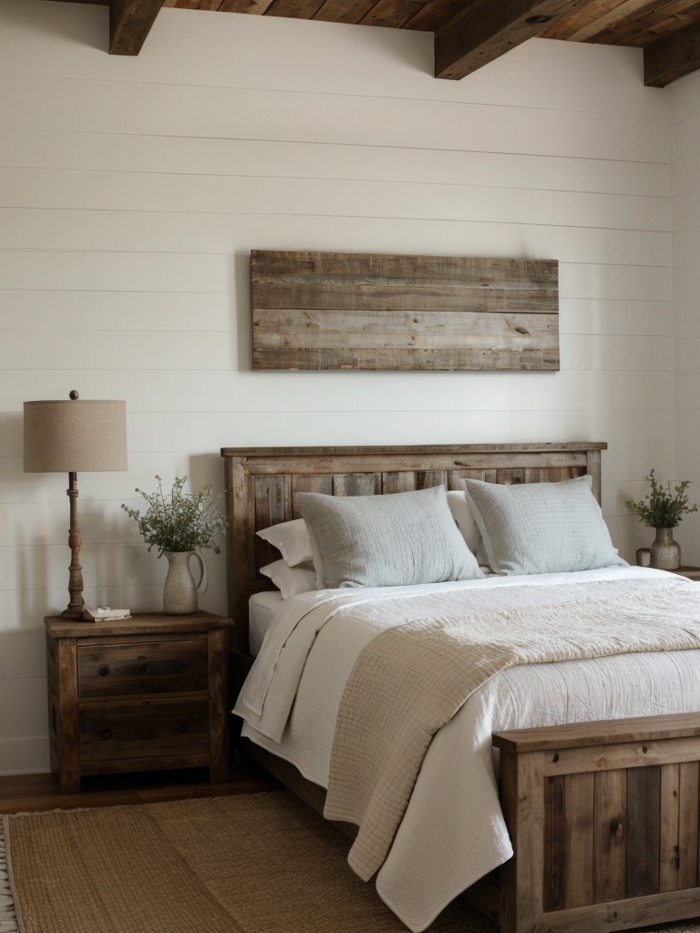 Cozy Farmhouse Bedroom Vibes with Rustic Charm.