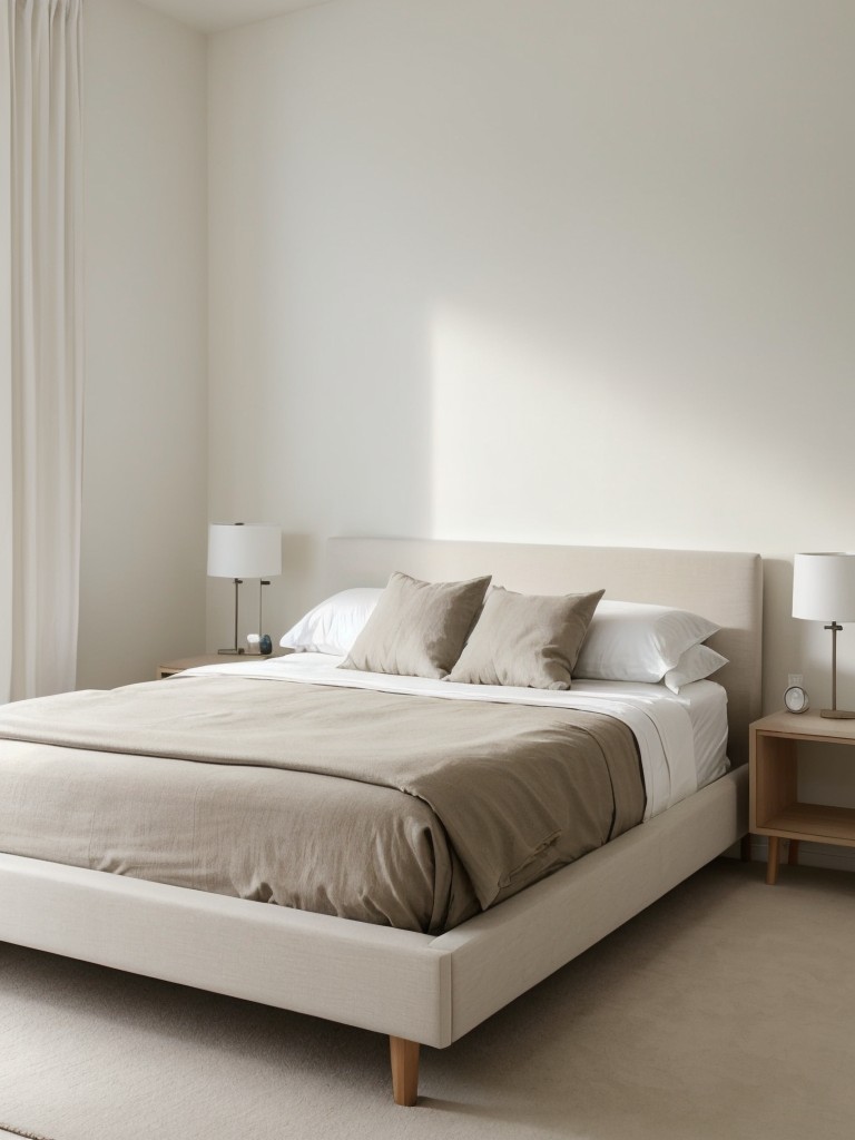 Serene Apartment Retreat: Minimalist Bedroom Inspiration.