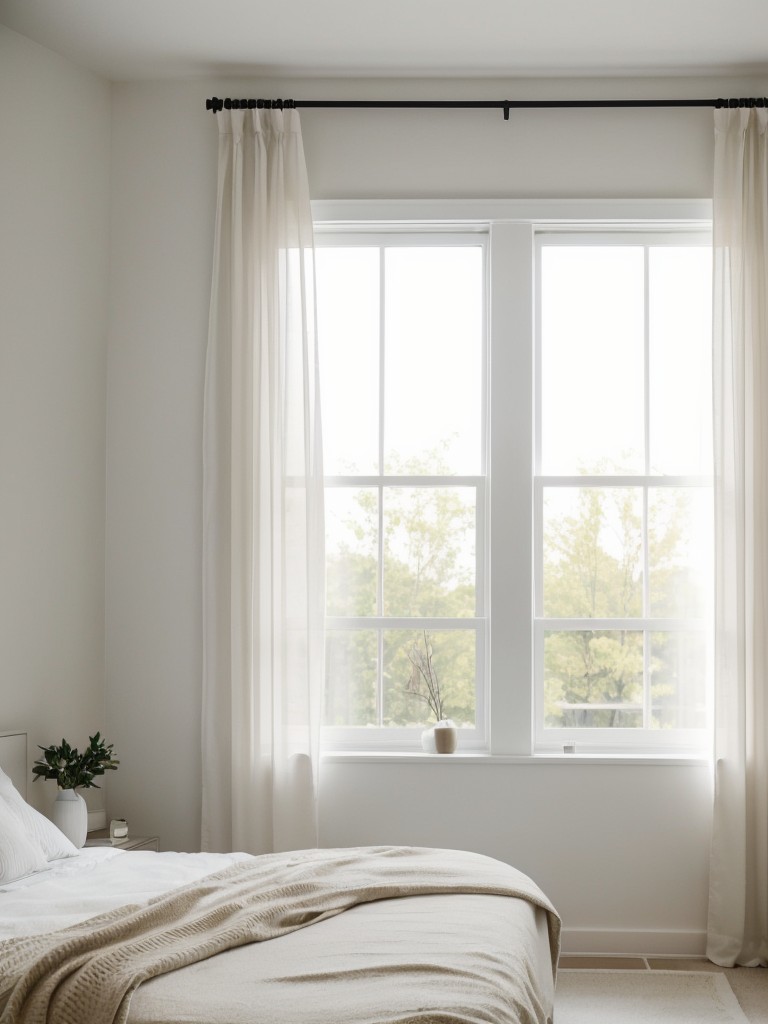 Minimalist Apartment Vibes: Brighten Your Space with Sheer Curtains!