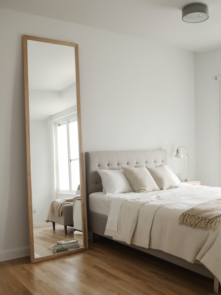 Serene Sanctuary: Maximize Space with a Full-Length Mirror in Your Bedroom