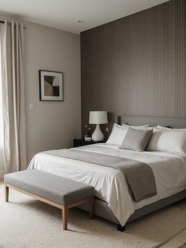 Chic Apartment Upgrade: Modernize Your Bedroom with Geometric Accents!