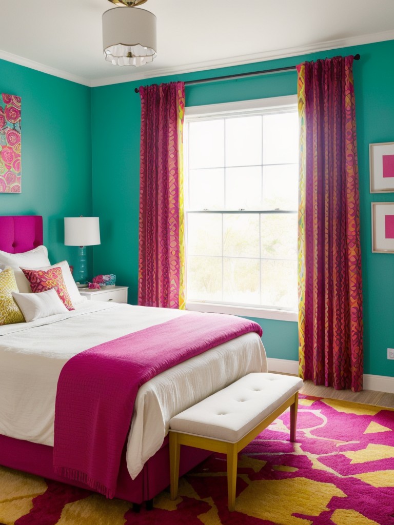 Vibrant Apartment Vibes: Add a Pop of Color for a Lively Bedroom!