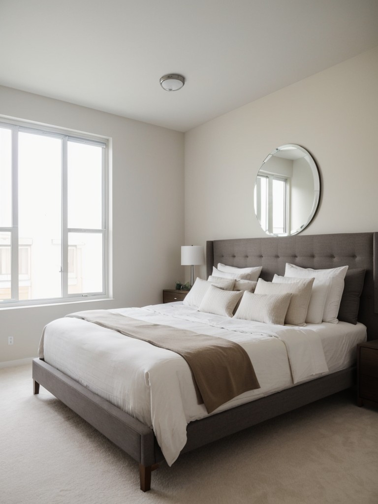 Minimalist Bedroom Bliss: Illuminate & Expand your Apartment with Mirrors!