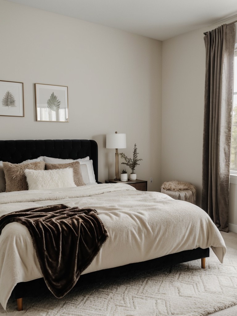 Cozy Vibes: Luxe Textures for a Minimalist Bedroom.