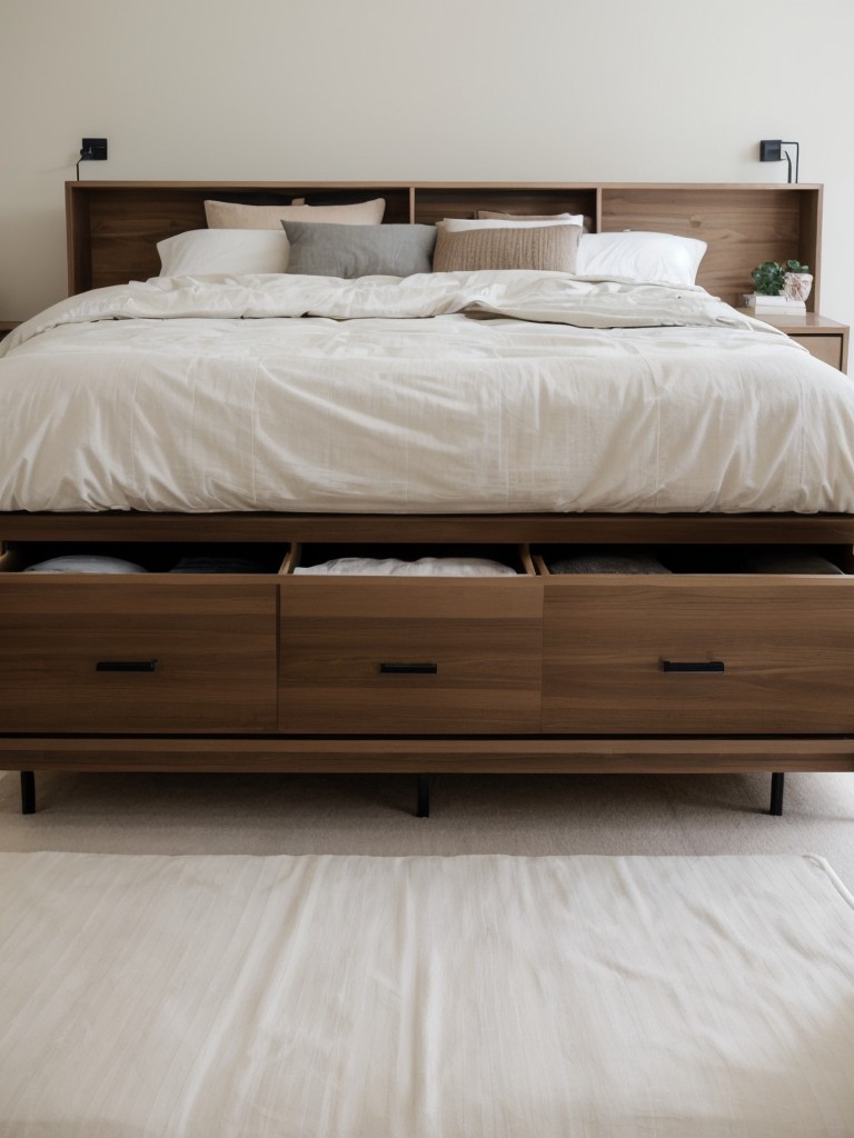 Underbed Marvel: Maximize Apartment Space with Stylish Storage!