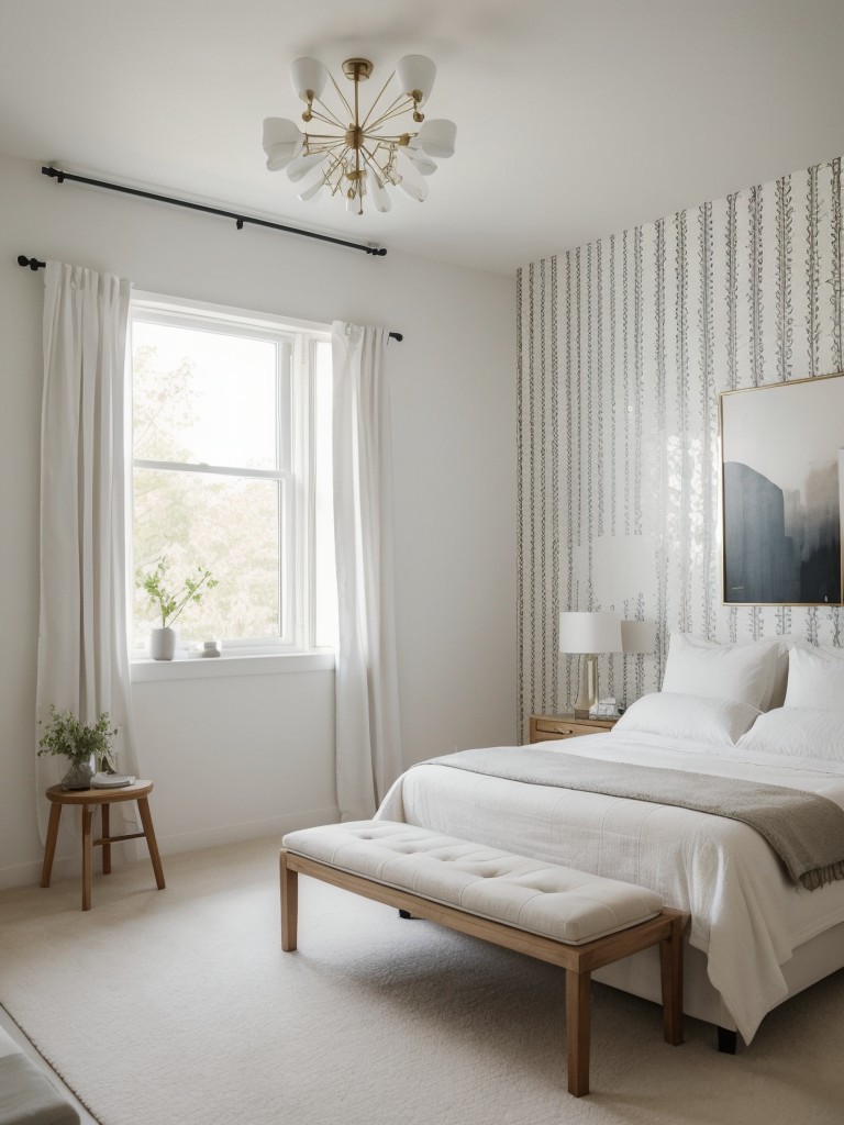 Stunning Wallpaper Ideas: Elevate Your Apartment Bedroom with Trendy Designs.