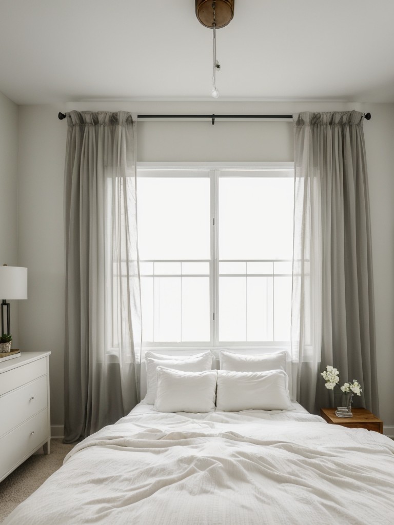 Elegant Apartment Bedroom: Create Dreamlike Vibes with Sheer Curtains