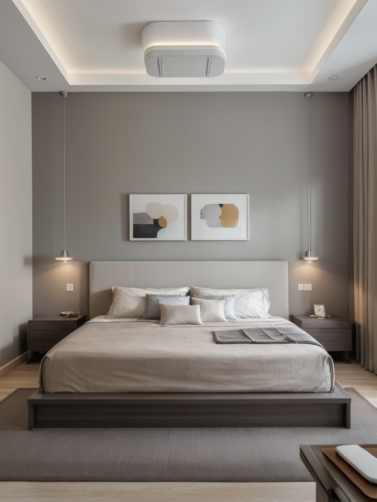 Tech-Savvy Bedroom: Modernize & Simplify with Wireless Charging & Smart Lighting!