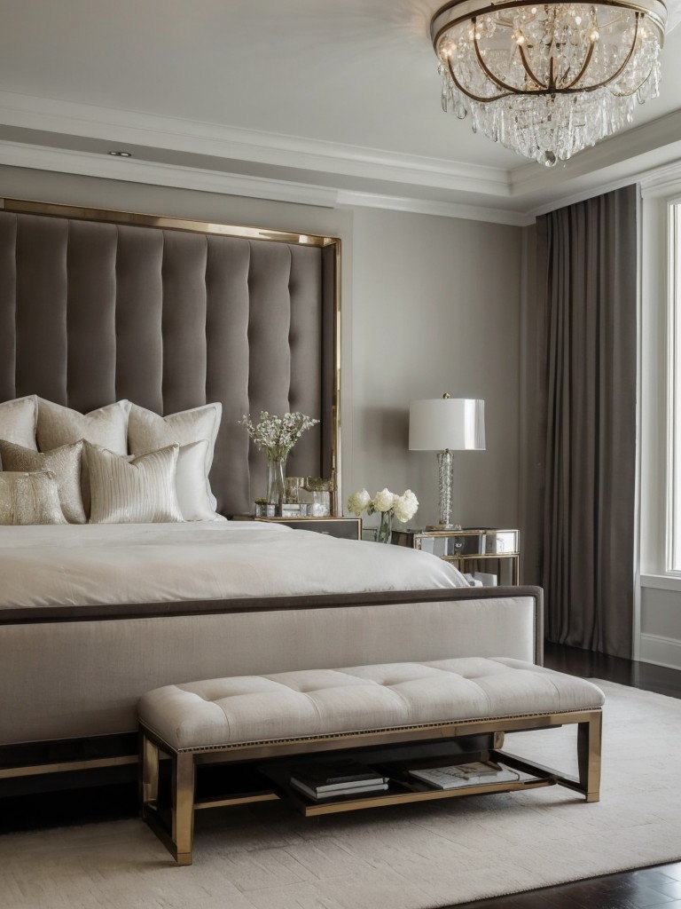 Minimalist Glam: Elevate Your Bedroom with a Statement Chandelier