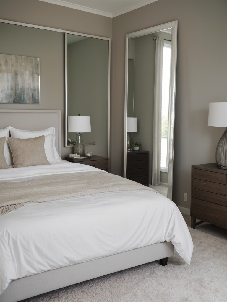 Transform Your Apartment with Modern Bedroom Decor and a Full-Length Mirror