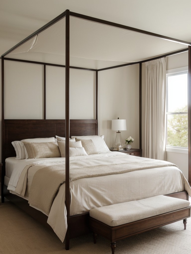 Minimalist Bedroom Bliss: Create Your Dreamy Haven with Canopy Bed