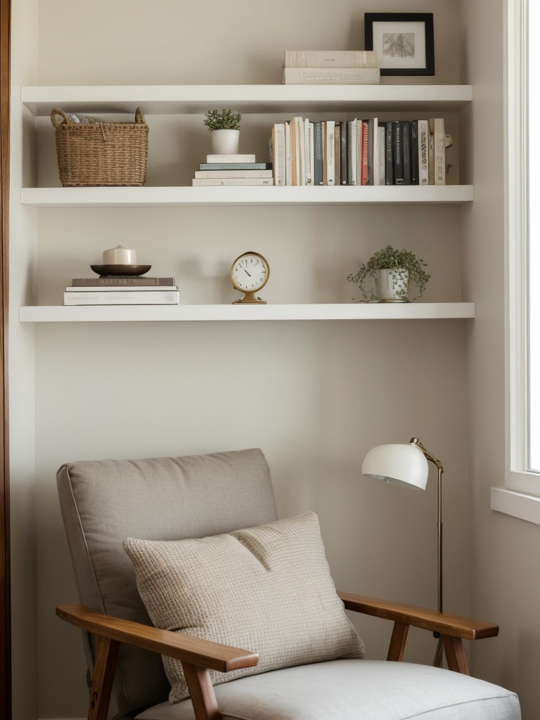 Minimalist Bedroom: Serene Oasis with Cozy Reading Nook