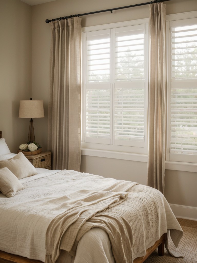 Chic Rustic Bedroom: Cozy Window Treatments for Privacy & Style