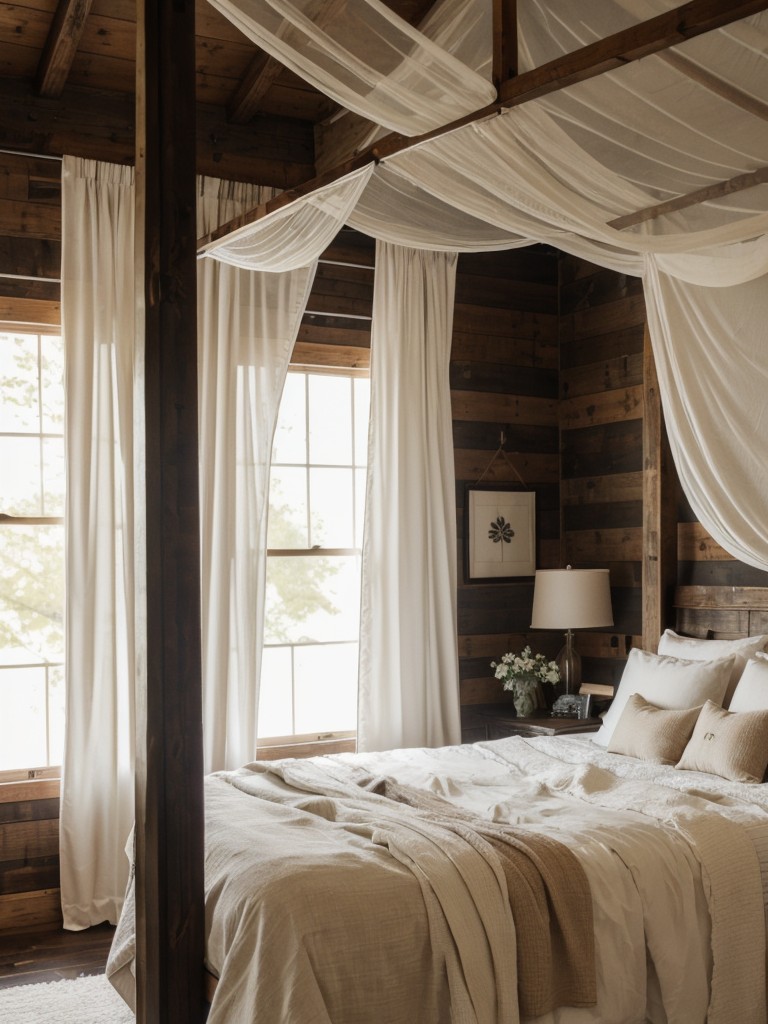 Whimsical Wooden Canopy Bed: Create a Rustic Dream Bedroom!