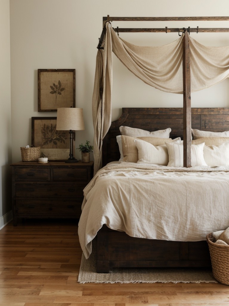 Rustic Bedroom Inspo: Vintage Charm with Wrought Iron Details!