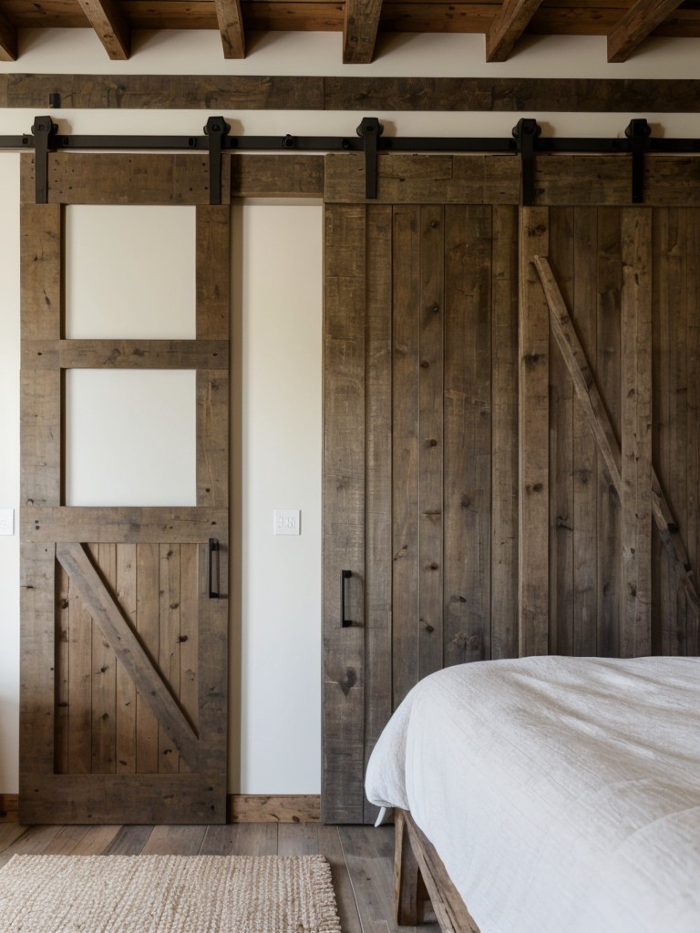 Rustic Bliss: Transform Your Bedroom with a Statement Barn Door