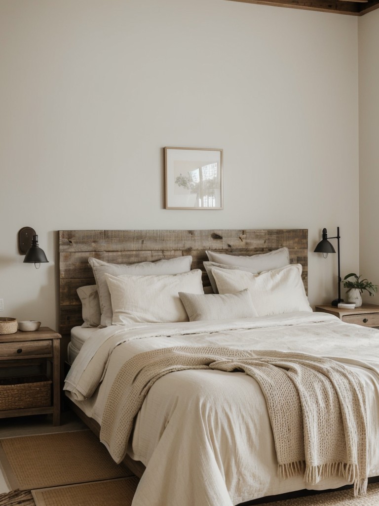 Create a serene retreat with minimalistic rustic decor