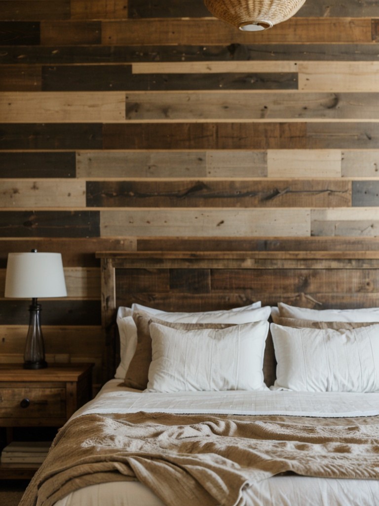 Rustic Bedroom Bliss: Unleash the Charm with a Reclaimed Wood Headboard