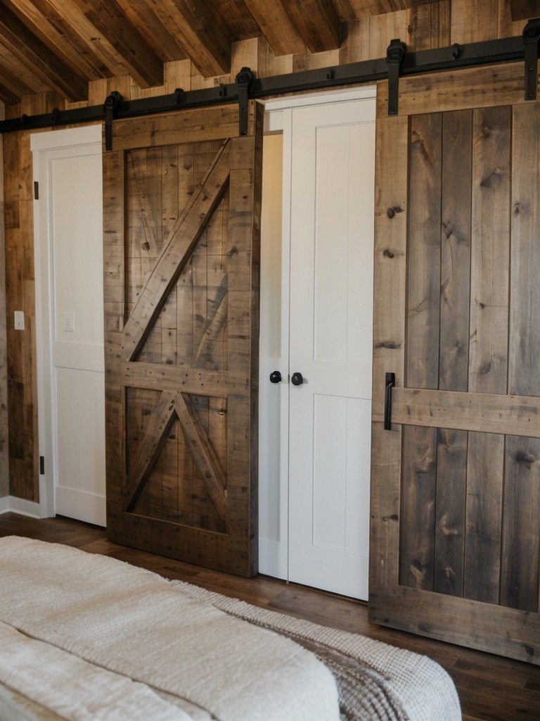 Chic Rustic Apartment Vibes: Statement Barn Door Ideas