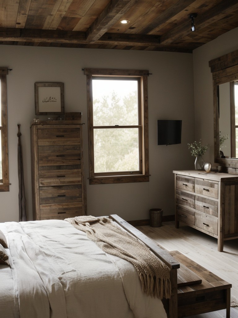 Chic Rustic Bedroom Makeover: Modern meets Rustic for Your Dream Apartment!