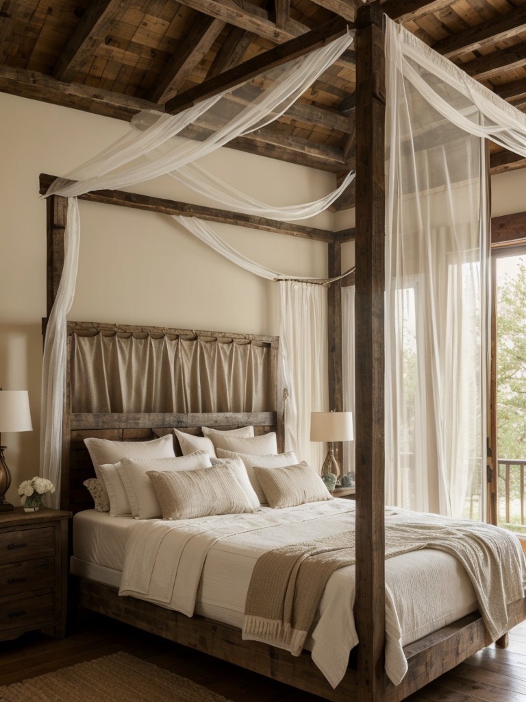 Rustic Bedroom Bliss: Canopy Bed Ideas for Your Apartment