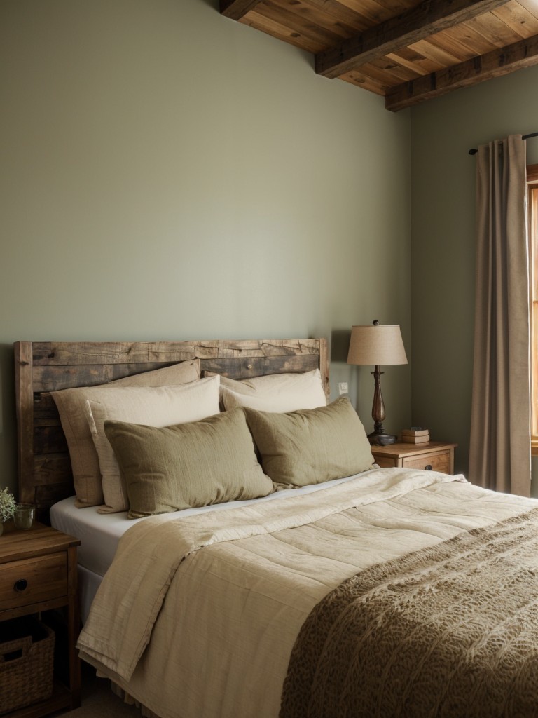 Cozy Rustic Apartment Vibes: Earthy Tones for a Tranquil Bedroom