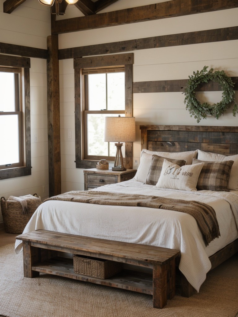 Cozy Rustic Bedroom - Embrace the Charm of Reclaimed Wood!