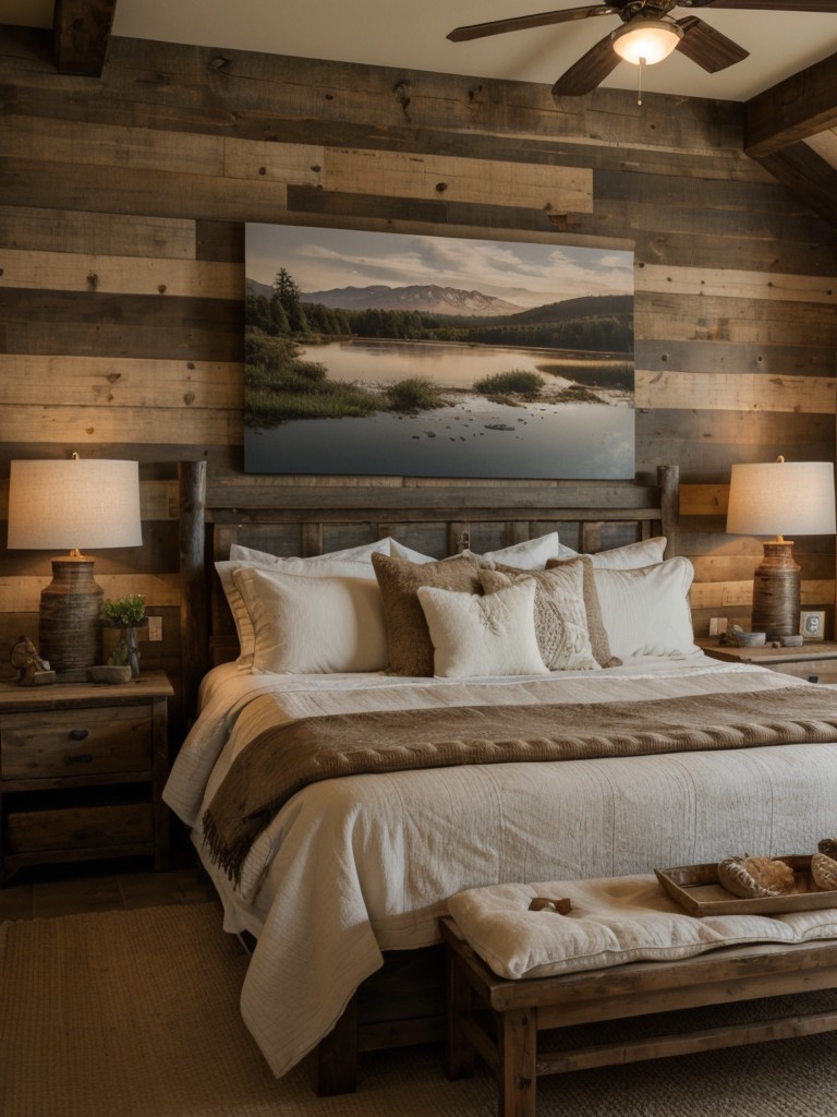 Rustic Apartment Bliss: Nature-inspired Décor for a Cozy Bedroom!