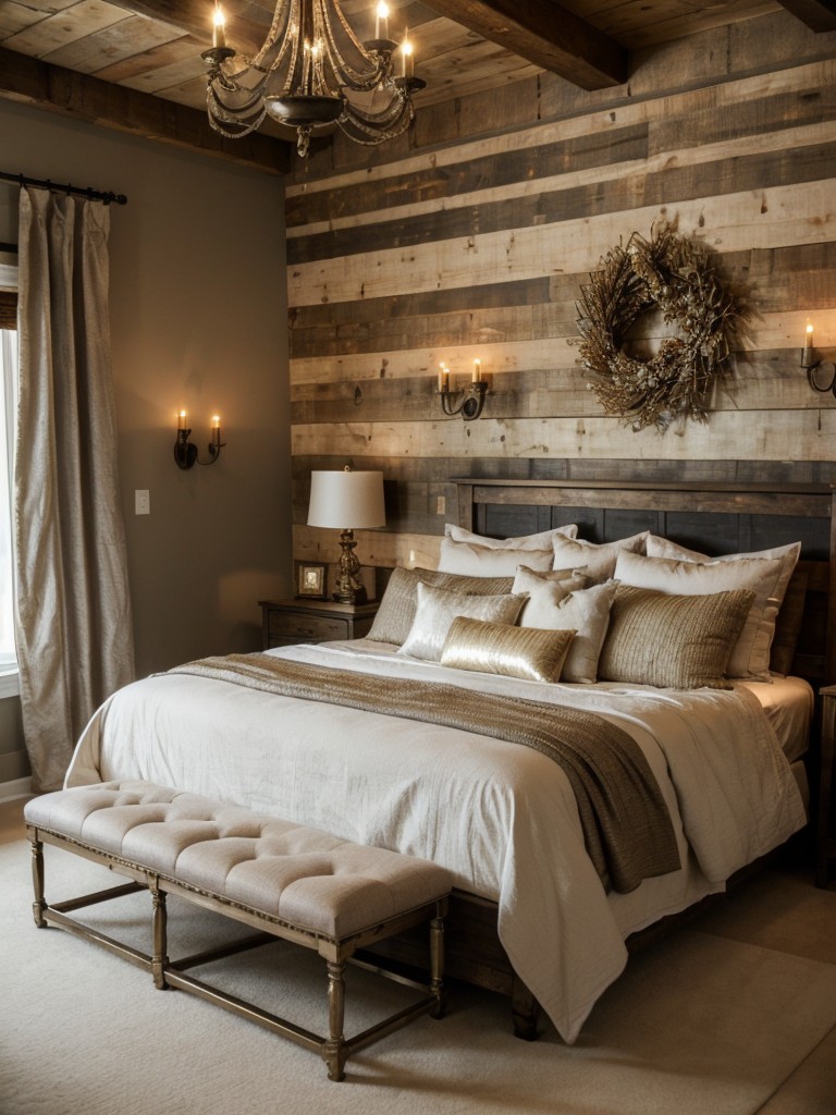 Rustic Chic: Glam up your bedroom with metallic accents!