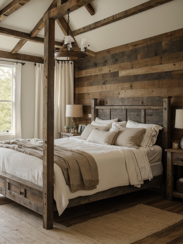 Cozy Rustic Chic Bedroom Ideas: Weathered Wood & Distressed Furniture