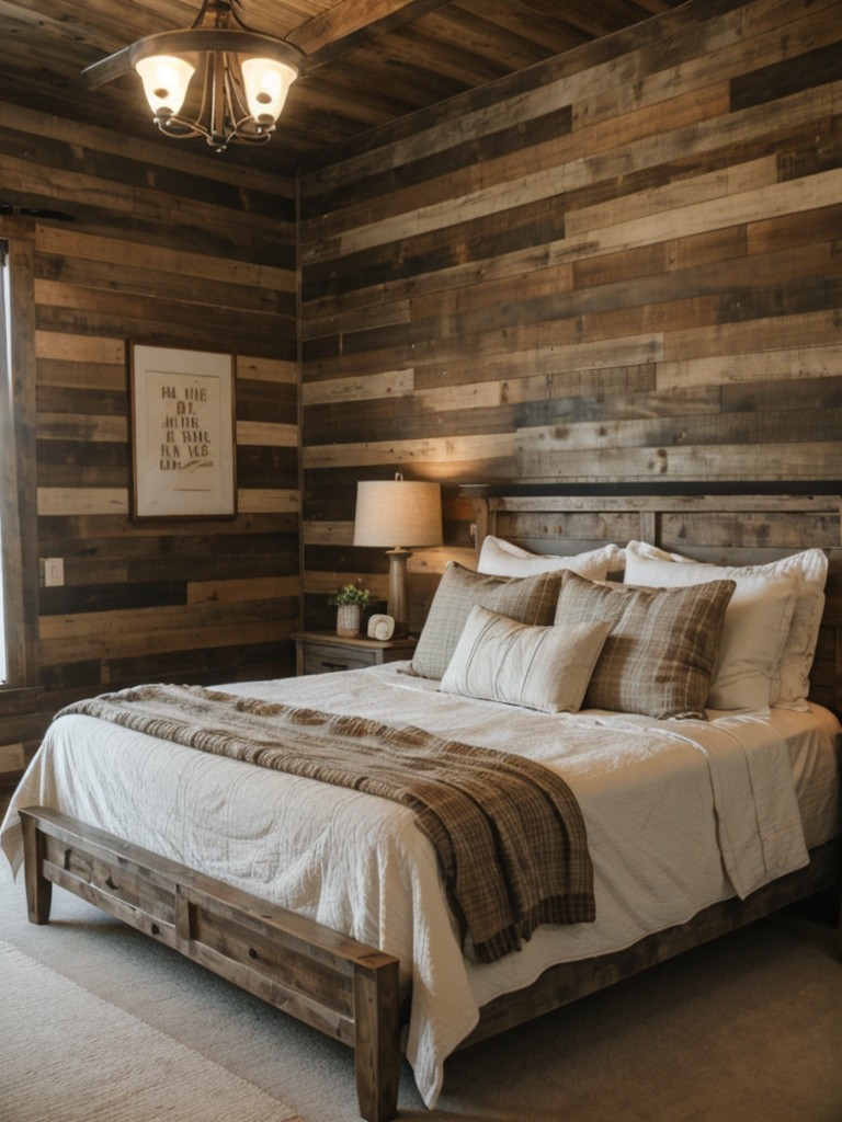 Rustic Chic Bedroom Decor: Wood Paneling for Character!