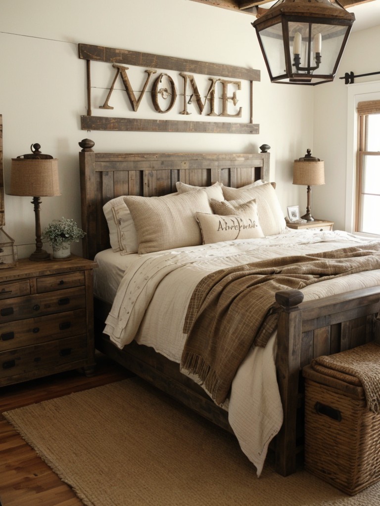 Cozy up with farmhouse vibes: Rustic Chic Bedroom Decor Ideas.