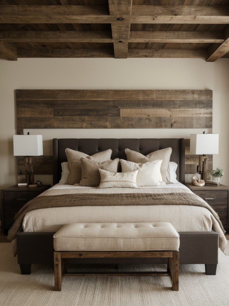 Cozy up your bedroom with modern rustic decor