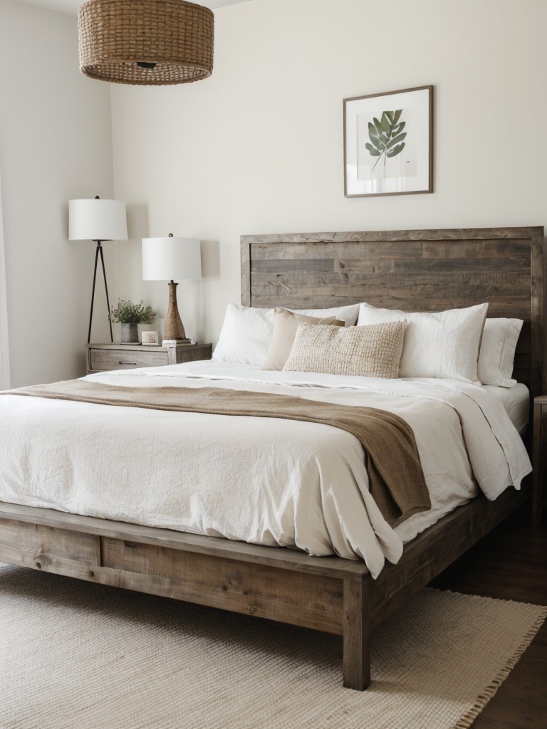 Rustic Chic Bedroom: Simple & Serene Apartment Decor