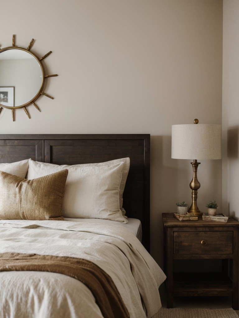 Glam Up Your Rustic Bedroom with Metallic Accents!