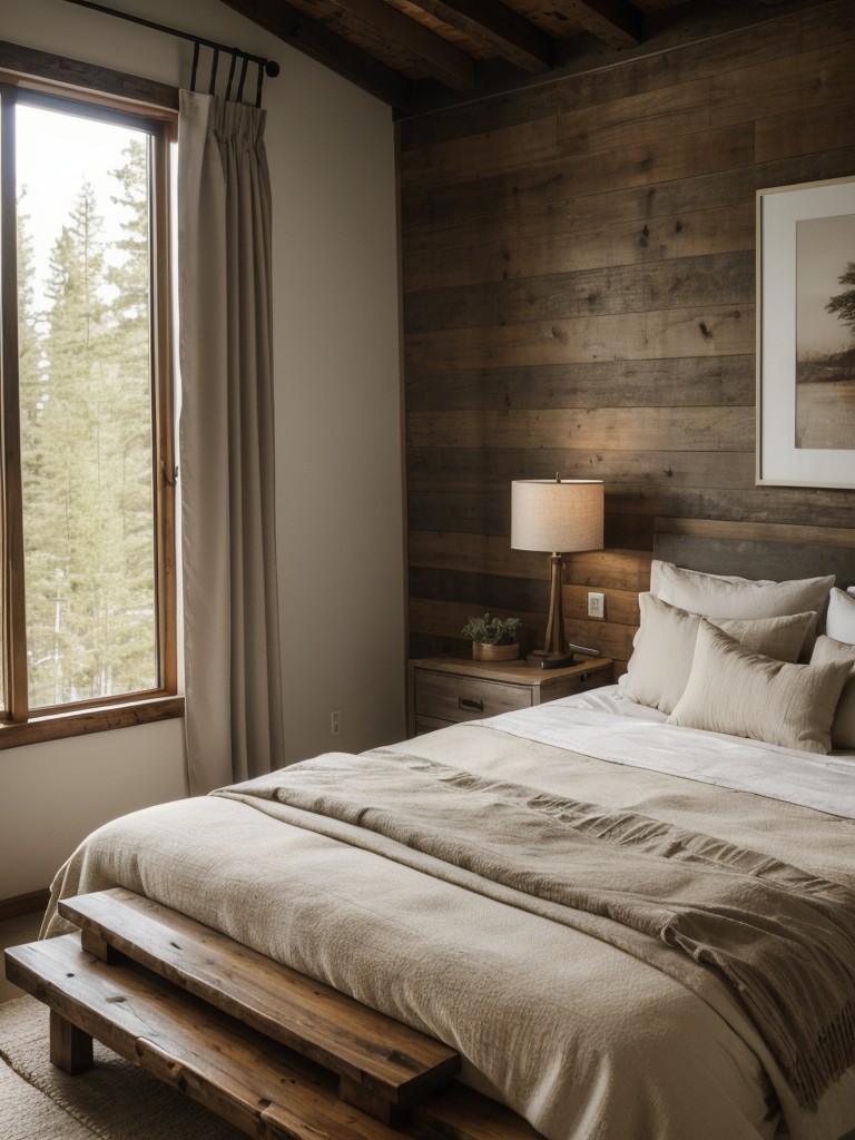 Wilderness-inspired: Create a Zen bedroom oasis with minimalist rustic decor!