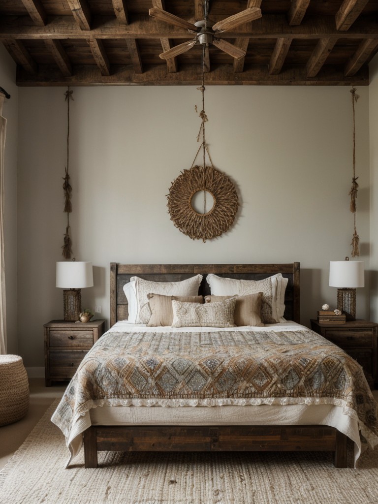 Eclectic Rustic Boho Bedroom Decor Ideas: Mix Textures & Patterns for Modern Vibes!