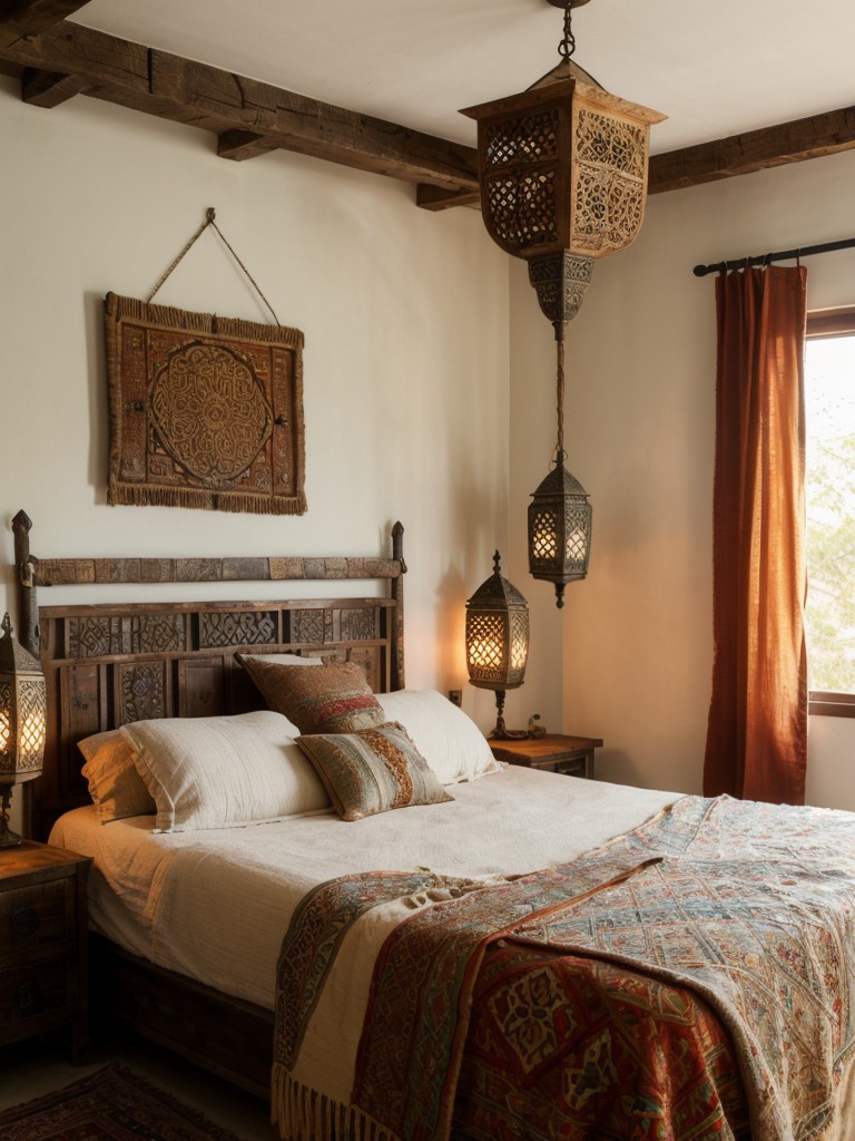 Moroccan-inspired Boho Bedroom Decor: Add Vibrant Colors & Intricate Patterns!