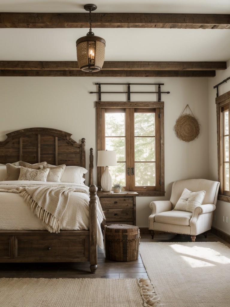 Timeless Rustic Boho Bedroom Decor - Soft Neutrals & Refined Furniture