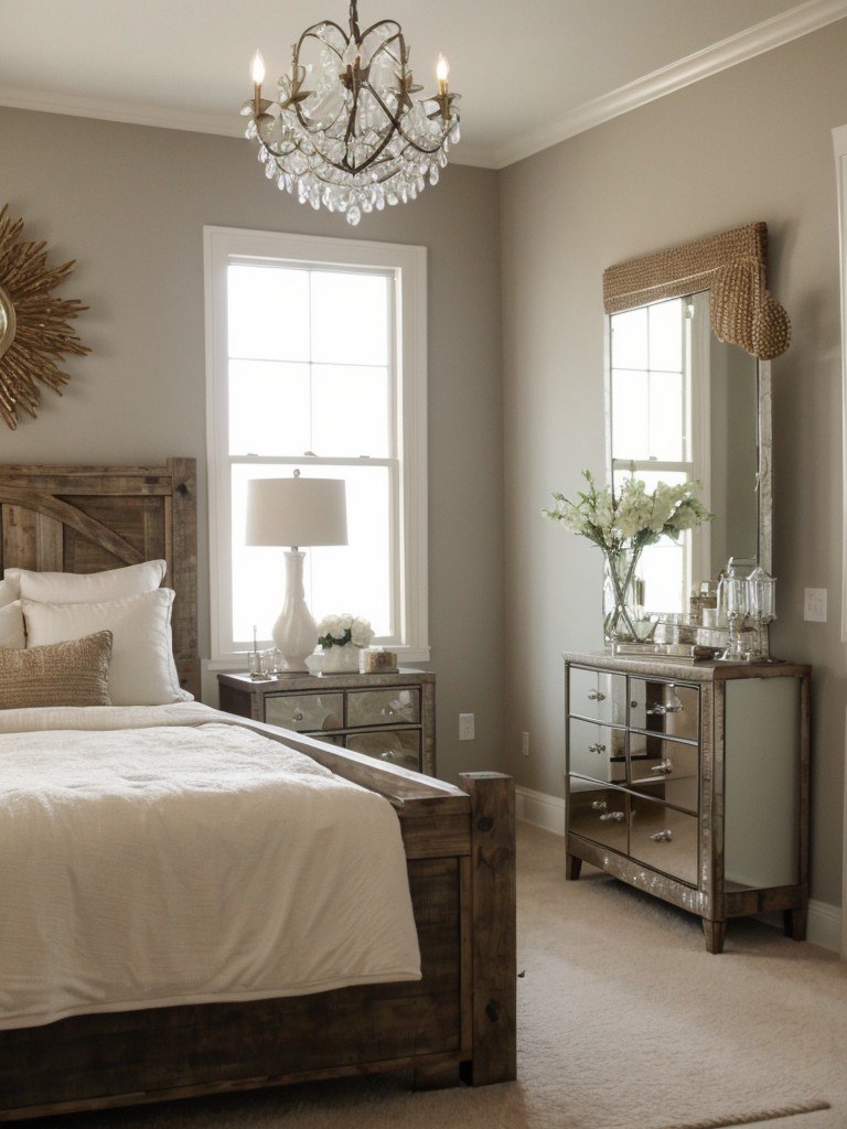 Create a Luxe Rustic Bedroom with Sparkling Accents!