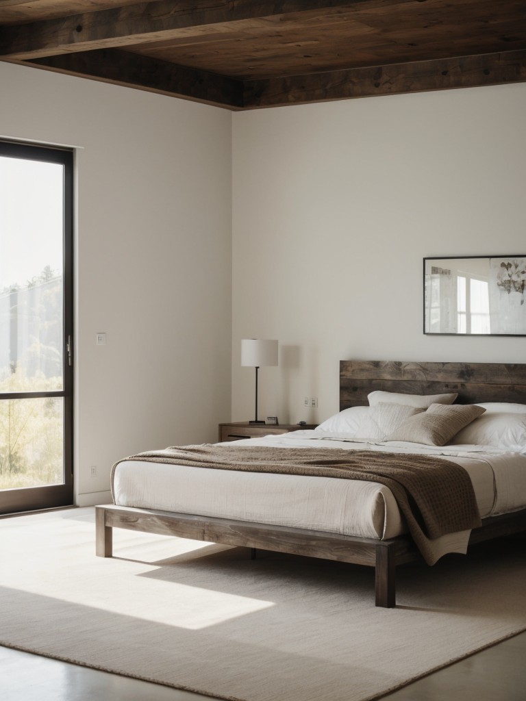 Sleek and Streamlined: Rustic Minimalist Bedroom Decor for Apartments