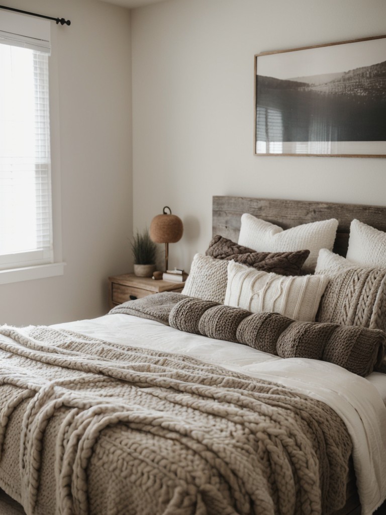 Cozy Textiles for a Rustic Minimalist Bedroom