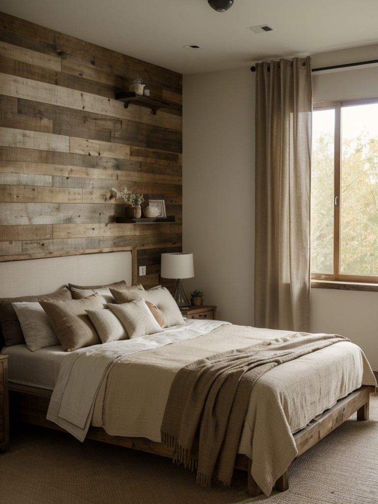 Rustic Minimalist Bedroom: Neutral Palette & Earthy Pops