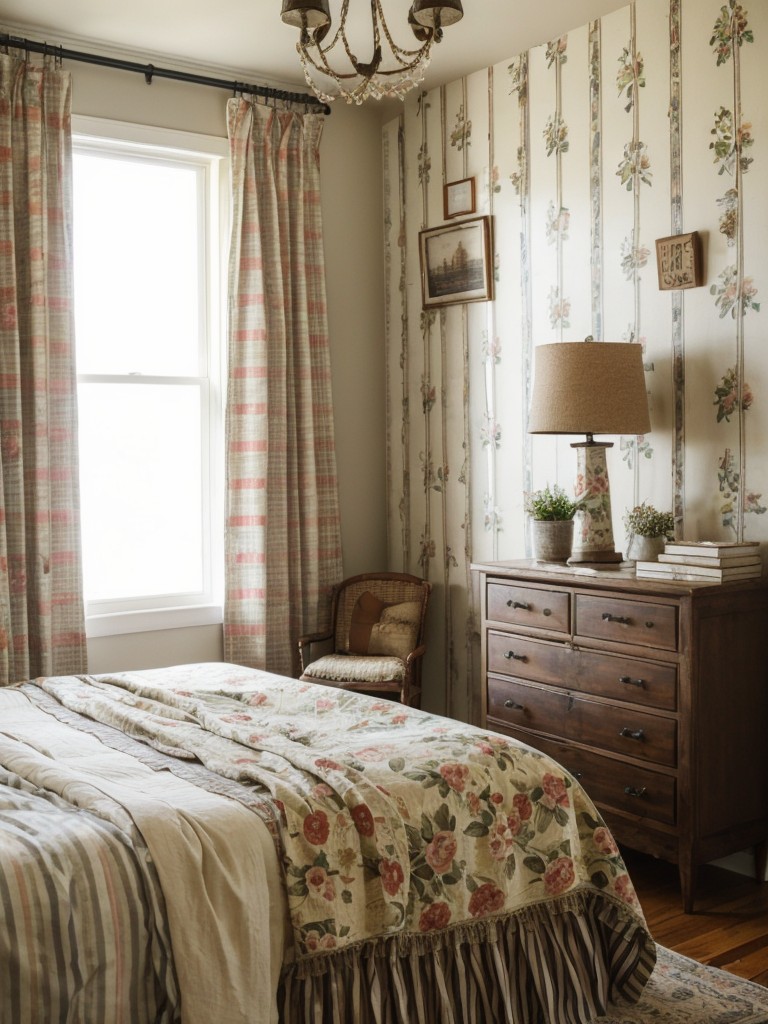 Mix Patterns to Create Vintage Vibes in Your Bedroom