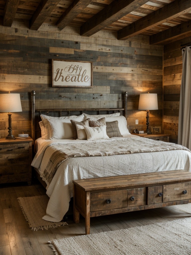 Charming Rustic Apartment Bedroom with Vintage Décor