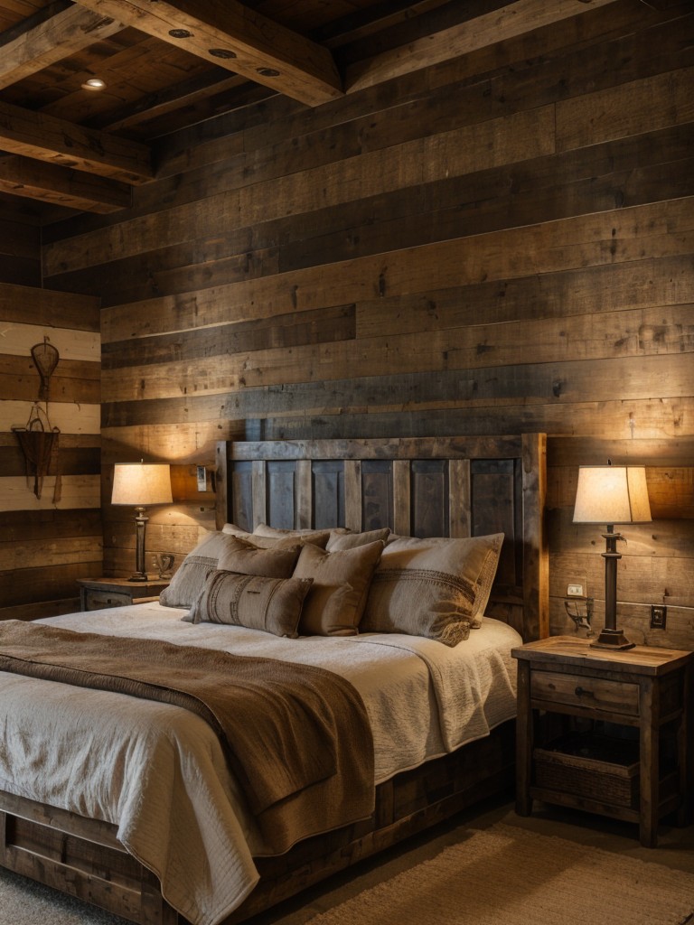 Rustic Apartment Retreat: Lodge-Inspired Bedroom Decor